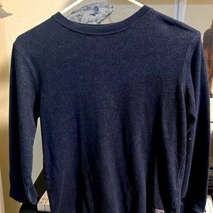 Gap kids navy blue thermal long sleeve shirt. Boys large 10/12 size